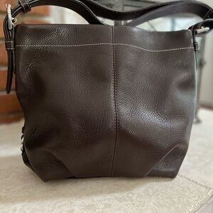 Chocolate Brown Coach Shoulder Bag